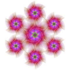 Fototapeta na wymiar Geometric fractal star design