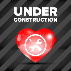 Heart with wrench icon inside