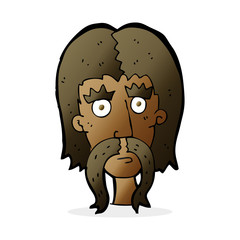 cartoon man with long mustache