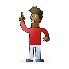 cartoon man with great new idea