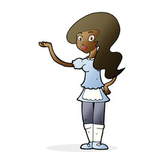 cartoon waitress