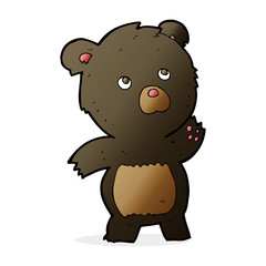 cartoon curious black bear