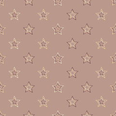 Fototapeta premium Seamless vector background with decorative stars. Print. Cloth design, wallpaper.