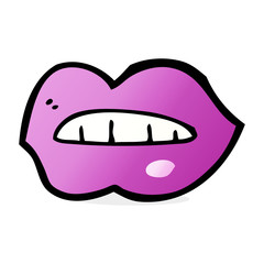 cartoon pink lips