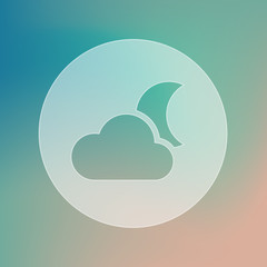 Cloud Moon transparent icon. Meteorology. Weather