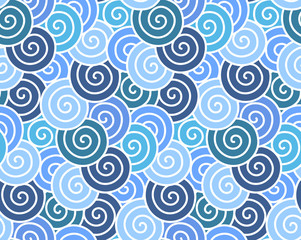 Vector abstract swirls seamless pattern