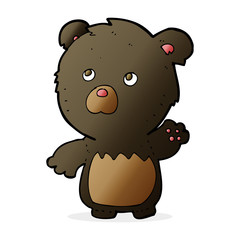 cartoon black teddy bear