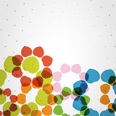 Background template with color flowers