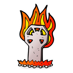 cartoon spooky grave