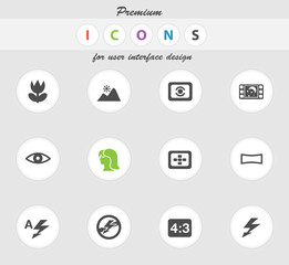 Photo modes icons set