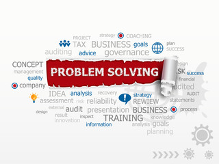 Problem-solving concept concept word cloud.