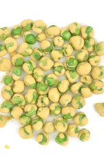 Spiced fried green peas snack