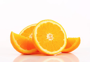 Orange halves and wedges