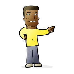 cartoon man pointing
