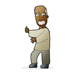 cartoon angry old man