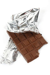 chocolate bar in foil