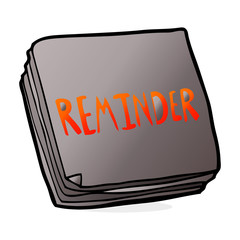 cartoon reminder notes