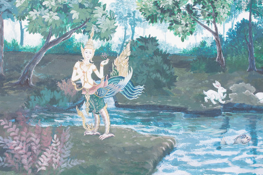 Paintings, Kinnari or semi-human bird characters in literature T