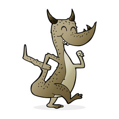 cartoon happy dragon