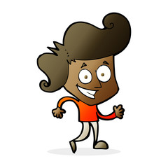 cartoon grinning man