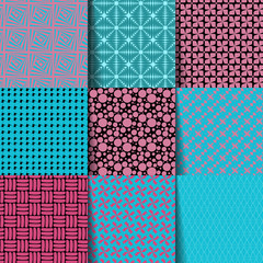 Set of 9 seampless patterns