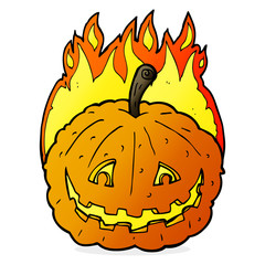cartoon grinning pumpkin