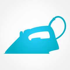 electric iron symbol. Steam iron isolated on white background.