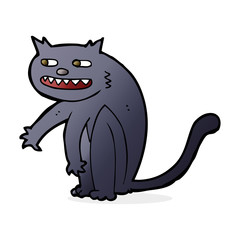 cartoon black cat