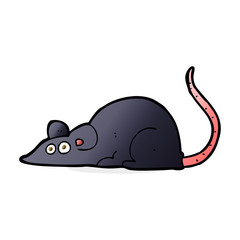 cartoon black rat