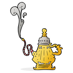 cartoon smoking hookah