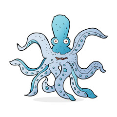 cartoon giant octopus