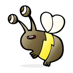 cartoon happy bee