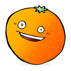 happy cartoon orange