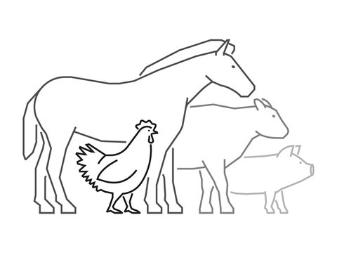 4 BEST "Outline Farm Animals" IMAGES, STOCK PHOTOS & VECTORS | Adobe Stock