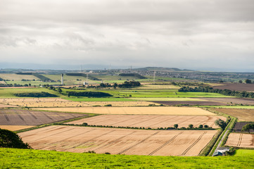 Agriculture and industry in landscape of Perthshire, Scotland