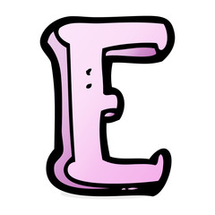 cartoon letter E