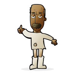 cartoon annoyed old man