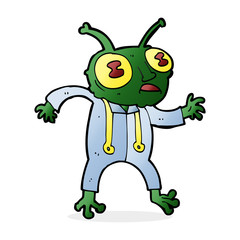 cartoon alien spaceman