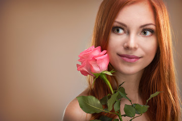 Fototapeta premium young red-haired girl