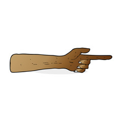 pointing hand cartoon
