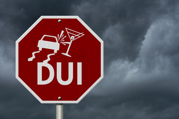 Stop Drinking and Driving Road Sign