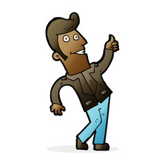 cartoon man giving thumbs up sign