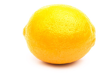 Fresh lemon isolated on the white background with clipping path