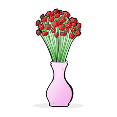 cartoon flowers in pot