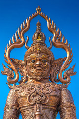 Fototapeta na wymiar Yak Thai,Thai giant found every where at temple