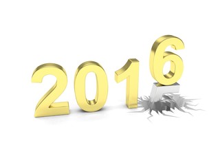 2015-2016 change new year 2016 isolated
