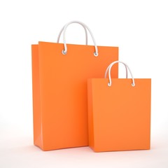 Paper Shopping Bags isolated on white background