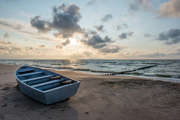 fishing boat on the shore