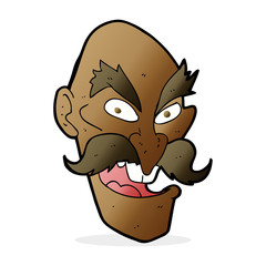 cartoon evil old man face