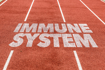 Immune System written on running track
